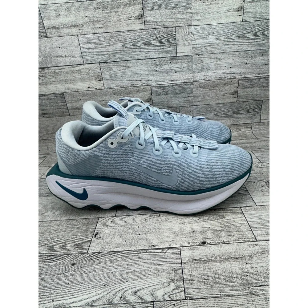 Nike Motiva Walking Shoes Women 12 Sky Blue Teal Rocker Sole Sneakers DV1238-400